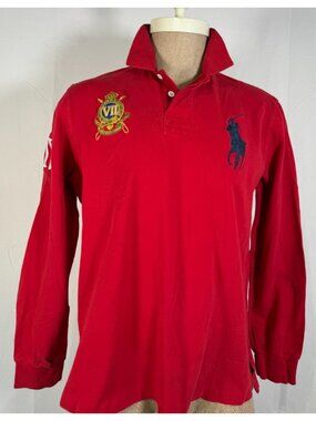 Vintage Ralph Lauren Big Pony Rugby Country Riders Jockey Club Polo Shirt Sz XL